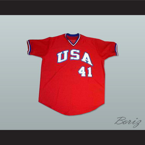 Mark McGwire 41 USA Team Red Baseball Jersey