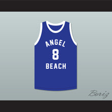 Load image into Gallery viewer, &#39;Meat&#39; Tuperello 8 Angel Beach Gators Blue Basketball Jersey Porky&#39;s Revenge