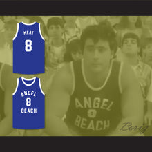 Load image into Gallery viewer, &#39;Meat&#39; Tuperello 8 Angel Beach Gators Blue Basketball Jersey Porky&#39;s Revenge