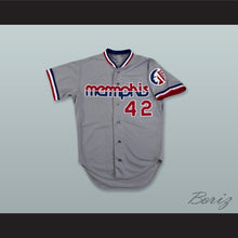 Load image into Gallery viewer, Memphis Chicks 42 Gray Baseball Jersey
