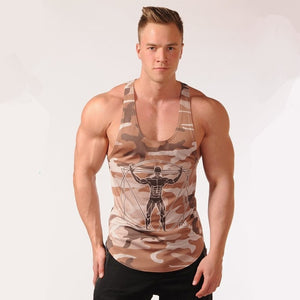 Men Bodybuilding Tank Tops Camouflage sleeveless Shirt Boy Gyms Fitness workout Singlet vest Undershirt Jogger Brand clothing