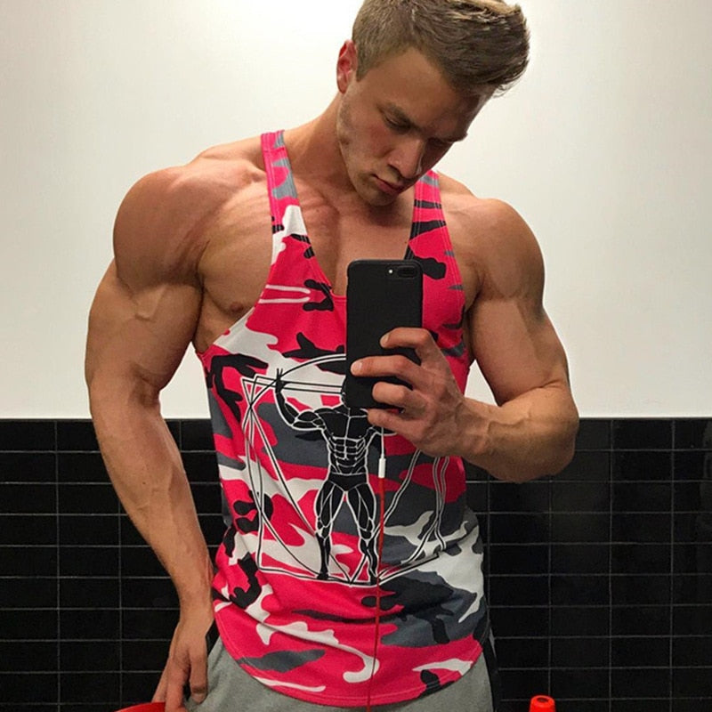 Men Bodybuilding Tank Tops Camouflage sleeveless Shirt Boy Gyms Fitness workout Singlet vest Undershirt Jogger Brand clothing