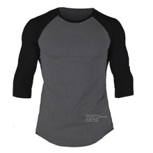 Load image into Gallery viewer, Men Casual Skinny Cotton T-shirt Gyms Fitness Bodybuilding Workout Long sleeve Black Tee shirt Tops Male Crossfit Brand Clothing