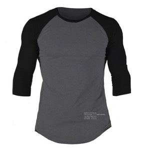 Men Casual Skinny Cotton T-shirt Gyms Fitness Bodybuilding Workout Long sleeve Black Tee shirt Tops Male Crossfit Brand Clothing