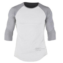 Load image into Gallery viewer, Men Casual Skinny Cotton T-shirt Gyms Fitness Bodybuilding Workout Long sleeve Black Tee shirt Tops Male Crossfit Brand Clothing