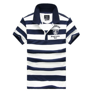 Men Classic Striped Polo Shirt Cotton Short Sleeve NEW Arrived 2019 summer Plus size M-XXXXL