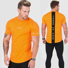 Load image into Gallery viewer, Men Cotton Short sleeve t shirt Fitness Slim Patchwork Black T-shirt Male Brand Gym Tees Tops Summer New Fashion Casual clothing