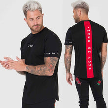 Load image into Gallery viewer, Men Cotton Short sleeve t shirt Fitness Slim Patchwork Black T-shirt Male Brand Gym Tees Tops Summer New Fashion Casual clothing