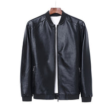 Load image into Gallery viewer, Men Faux Leather Jacket Motorcycle 5XL Men&#39;s  Jackets Black  Jaqueta De Couro Masculina Outwear Male PU Leather Coats Mens,ZA319