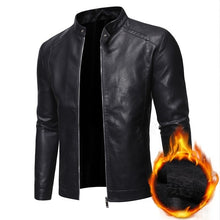 Load image into Gallery viewer, Men Faux Leather Jacket Motorcycle 5XL Men&#39;s  Jackets Black  Jaqueta De Couro Masculina Outwear Male PU Leather Coats Mens,ZA319