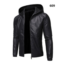 Load image into Gallery viewer, Men Faux Leather Jacket Motorcycle 5XL Men&#39;s  Jackets Black  Jaqueta De Couro Masculina Outwear Male PU Leather Coats Mens,ZA319