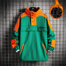 Load image into Gallery viewer, Men Hooded Jackets Streetwear Autumn Loose Casual Warm Jacket Outwear Coat Hip Hop Men&#39;s Windbreaker Plus Size Drop Shipping