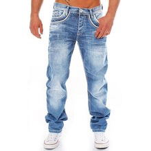 Load image into Gallery viewer, Men Jeans Solid Straight Pants Hip Hop Male Casual Streetwear Boyfriend Style Denim Trousers Stretch Baggy Jeans Men&#39;s Pants