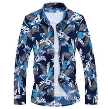 Load image into Gallery viewer, Men'S Fashions 2019 Autumn Spring Clothes Shirt  Long Sleeves  Big Size M-5XL 6XL 7XL Hawaiian Beach Casual Floral Shirt For Man
