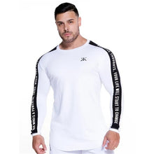 Load image into Gallery viewer, Men Skinny Long sleeve Shirts Spring 2019 Casual Fashion Printed T-Shirt Male Gyms Fitness Black Tee shirt Tops Brand Clothing