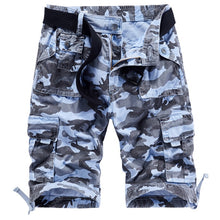 Load image into Gallery viewer, Men&#39;s 2021 Summer New Casual Loose Camouflage Cargo Shorts Men Multi-Pocket 100% Cotton Street Military Knee-Length Beach Shorts