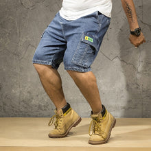 Load image into Gallery viewer, Men's Denim Shorts Summer Hot Plus Size 6xl 7XL Casual Loose Stretch Cowboy High Waist Short Jean Male Large Size Denim Breeches