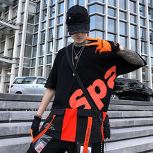 Load image into Gallery viewer, Men's Harajuku Fashion Letter Print Tshirt Streetwear 2019 Spring Men Women Hip Hop T-Shirt Male Top Tees T Shirt Ribbons WG233