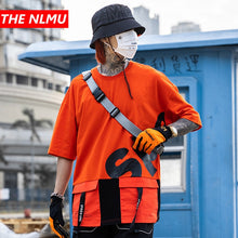 Load image into Gallery viewer, Men's Harajuku Fashion Letter Print Tshirt Streetwear 2019 Spring Men Women Hip Hop T-Shirt Male Top Tees T Shirt Ribbons WG233