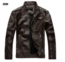 Load image into Gallery viewer, Men&#39;s Leather Jackets Brand Motorcycle Leather Jacket Men Fur Jacket Jaqueta De Couro Masculina Mens Leather Coats Jaqueta Couro