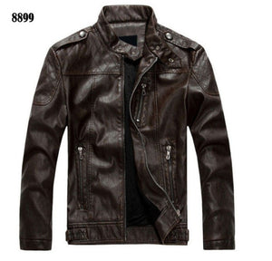 Men's Leather Jackets Brand Motorcycle Leather Jacket Men Fur Jacket Jaqueta De Couro Masculina Mens Leather Coats Jaqueta Couro