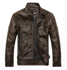 Men's Leather Jackets Brand Motorcycle Leather Jacket Men Fur Jacket Jaqueta De Couro Masculina Mens Leather Coats Jaqueta Couro