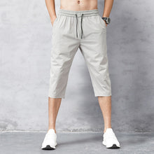 Load image into Gallery viewer, Men's Shorts Summer Breeches 2020 Thin Nylon 3/4 Length Trousers Male Bermuda Board Quick Drying Beach Black Men's Long Shorts