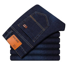Load image into Gallery viewer, Men's Slim Fit Jeans Fashion Business Classic Style Stretch Jeans Denim Pants Casual Trousers Male Black Blue