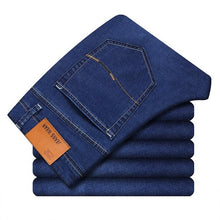Load image into Gallery viewer, Men's Slim Fit Jeans Fashion Business Classic Style Stretch Jeans Denim Pants Casual Trousers Male Black Blue