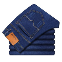 Load image into Gallery viewer, Men's Slim Fit Jeans Fashion Business Classic Style Stretch Jeans Denim Pants Casual Trousers Male Black Blue