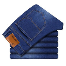 Load image into Gallery viewer, Men's Slim Fit Jeans Fashion Business Classic Style Stretch Jeans Denim Pants Casual Trousers Male Black Blue