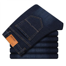 Load image into Gallery viewer, Men's Slim Fit Jeans Fashion Business Classic Style Stretch Jeans Denim Pants Casual Trousers Male Black Blue