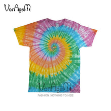 Load image into Gallery viewer, Men's Summer Handmade Tie Dye T Shirt Fashion Spiral Star Ray Colorful Tops  Hipster Skateboard Streetwear Male 100% Cotton Tees
