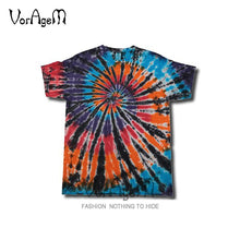 Load image into Gallery viewer, Men's Summer Handmade Tie Dye T Shirt Fashion Spiral Star Ray Colorful Tops  Hipster Skateboard Streetwear Male 100% Cotton Tees