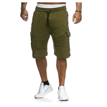Load image into Gallery viewer, Men's Summer Short For Fitness Shorts Men Black/White/Fold/Pocket Sports Shorts Causal Bodybuilding Men Clothing