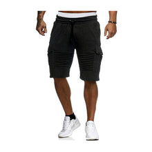 Load image into Gallery viewer, Men's Summer Short For Fitness Shorts Men Black/White/Fold/Pocket Sports Shorts Causal Bodybuilding Men Clothing