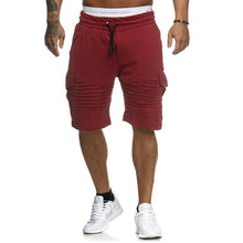 Load image into Gallery viewer, Men's Summer Short For Fitness Shorts Men Black/White/Fold/Pocket Sports Shorts Causal Bodybuilding Men Clothing