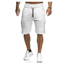 Load image into Gallery viewer, Men's Summer Short For Fitness Shorts Men Black/White/Fold/Pocket Sports Shorts Causal Bodybuilding Men Clothing