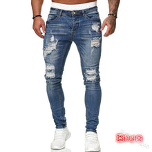 Load image into Gallery viewer, Men&#39;s Sweatpants Sexy Hole Jeans Pants Casual Summer Autumn Male Ripped Skinny Trousers Slim Biker Outwears Harajuku  Pants