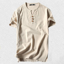 Load image into Gallery viewer, Men's T Shirts Plus Size 5XL 6XL 8XL 9XL large Oversized T Shirt Linen Short Sleeve Tee Shirt Male Summer Men T-shirt Big Size