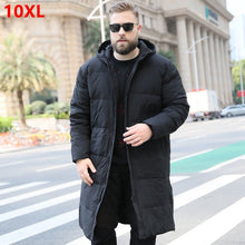 Load image into Gallery viewer, Men's down jacket new men Winter large size hooded jacket warm Down coat 6XL 7XL 8XL 9XL 10XL