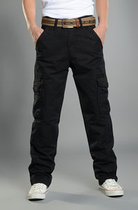 Mens Cargo Pants Casual Mens Pant  Baggy Regular Cotton Trousers Male Combat  Military Tactical Pants with Multi Pockets