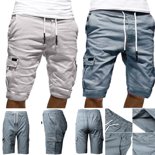 Mens Military Cargo Shorts Mens Beach Shorts Loose Work Casual Short Pants Men's Multi-pocket Sports Fitness Shorts