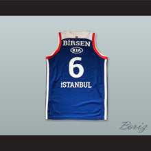 Load image into Gallery viewer, Metecan Birsen 6 Anadolu Efes SK Istanbul Turkey Blue Basketball Jersey