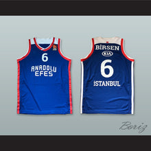Load image into Gallery viewer, Metecan Birsen 6 Anadolu Efes SK Istanbul Turkey Blue Basketball Jersey
