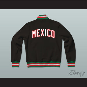 Mexico Black Varsity Letterman Jacket-Style Sweatshirt