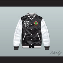 Load image into Gallery viewer, Willie Beamen 13 Miami Sharks Black/ White Varsity Letterman Satin Bomber Jacket