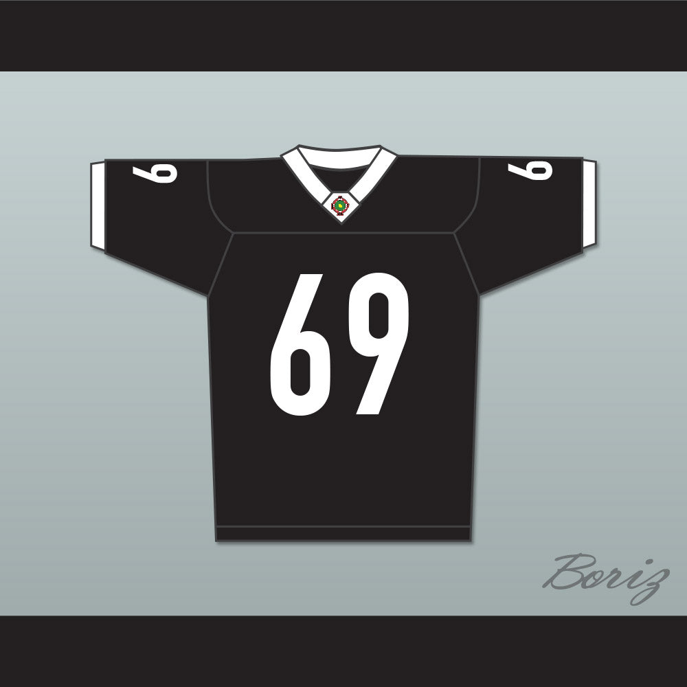 Patrick 'Madman' Kelly 69 Miami Sharks White Trim Football Jersey Any Given Sunday Includes AFFA Patch