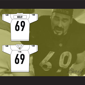 Patrick 'Madman' Kelly 69 Miami Sharks White Football Jersey Any Given Sunday Includes AFFA Patch
