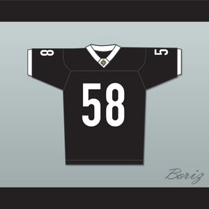 Luther 'Shark' Lavay 58 Miami Sharks White Trim Football Jersey Any Given Sunday Includes AFFA Patch